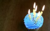 stock-footage-hd-of-five-birthday-candles-on-a-cupcake