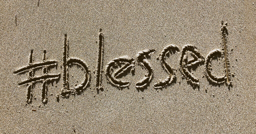 Blessed Message Written in Sand